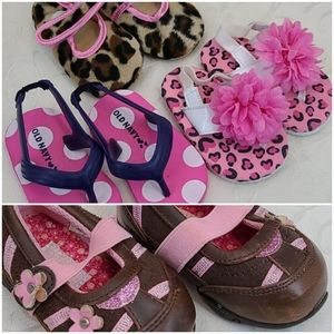 💙 baby girl shoes 4 pair lot: size 3